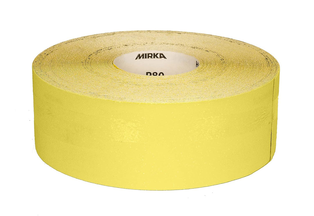 Mirka Yellow Schleifpapier Schleifrolle / 93mm x 50m / P180 / Schleifen von Hartholz, Weichholz, Far