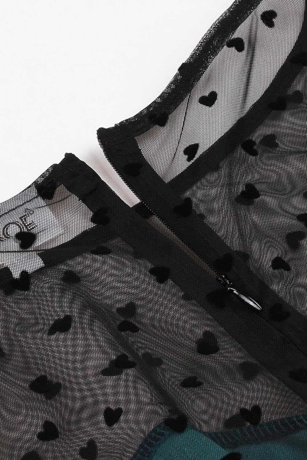 AXOE Dame Retro A-Line Kleid mit Herz-Details Atmungsaktiver mixstoff Knitterfrei und Dehnbar Sommer