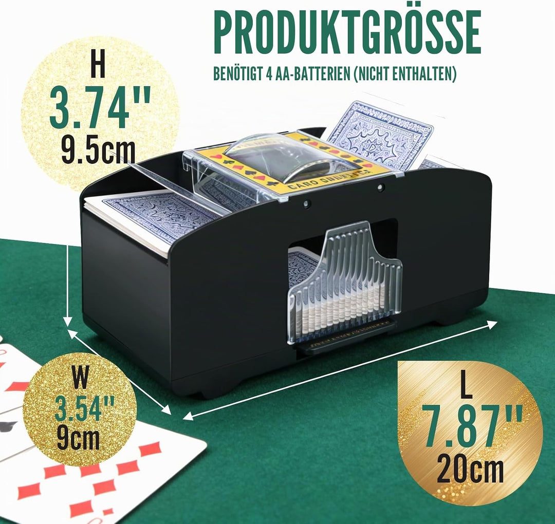 1-2 Deck Automatischer Kartenmischer, Automatischer Elektrischer Mischer für Kartenspiele, Texas Hol