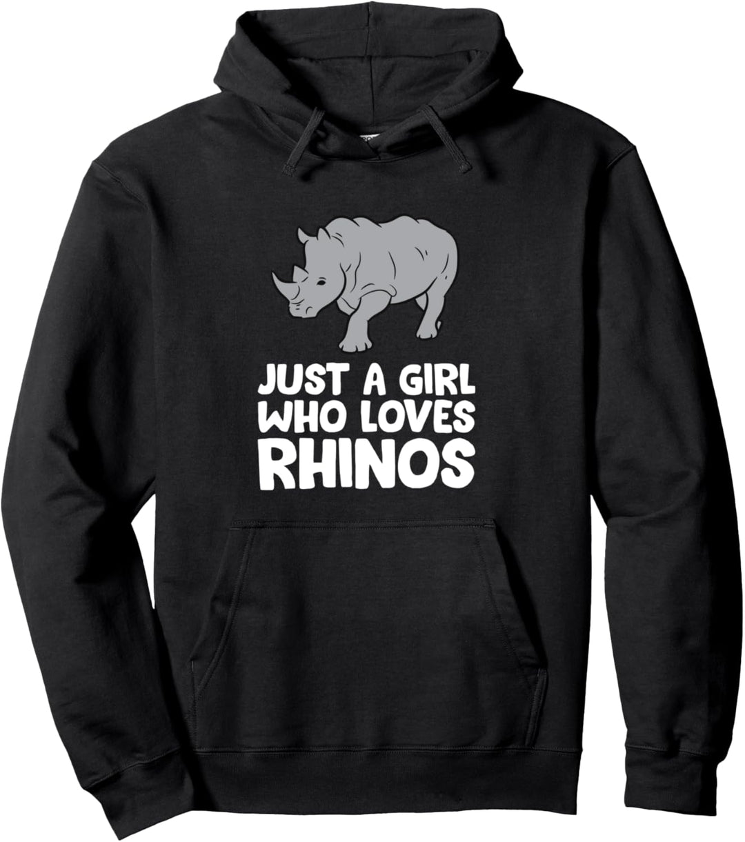 Nur ein Mädchen, das Nashörner liebt Pullover Hoodie