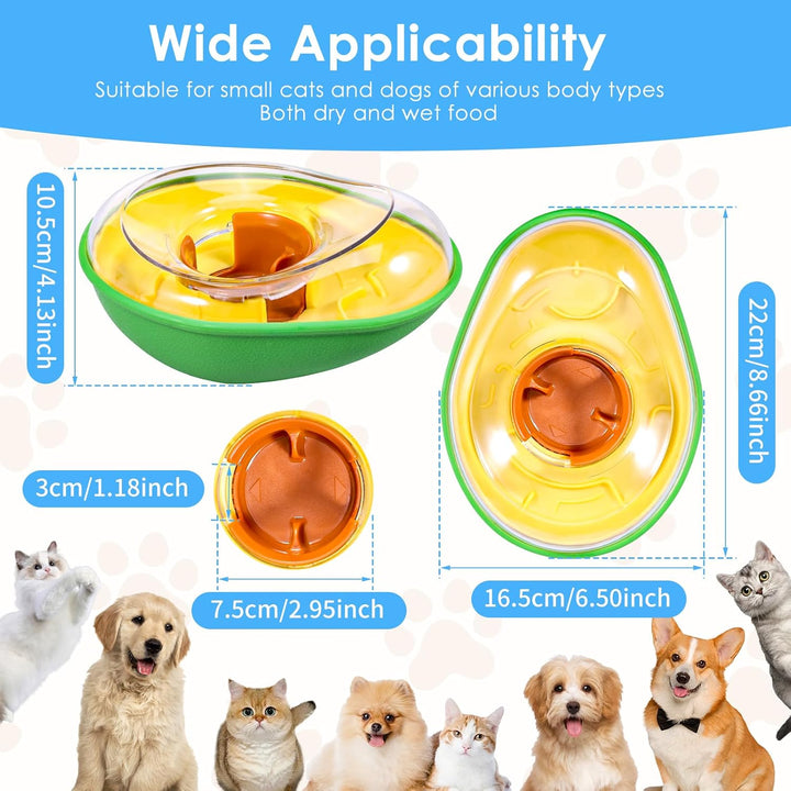 Avocado Interaktives Hundespielzeug, Leckerli-Spender Wackelspielzeug für Hunde, auslaufsicheres Wel