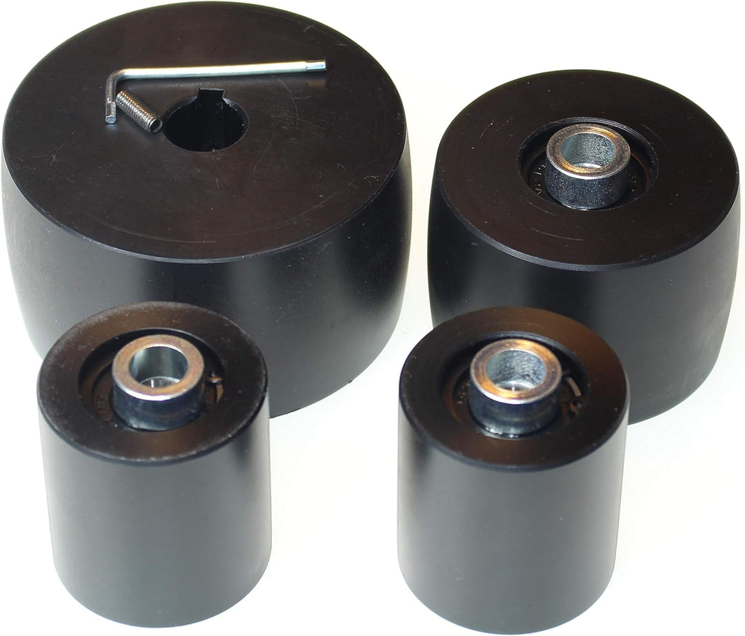 (NY4-19) Riemenschleifer-Rad-Set für Messerschleifer 10,2 cm Antrieb, 19 mm Schaft, 7,6 cm Spurweite