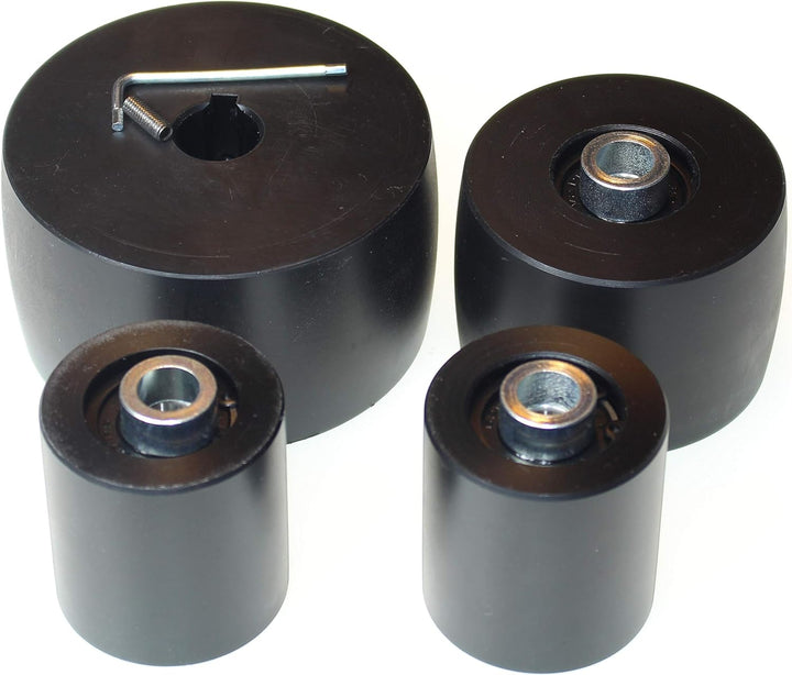 (NY4-19) Riemenschleifer-Rad-Set für Messerschleifer 10,2 cm Antrieb, 19 mm Schaft, 7,6 cm Spurweite