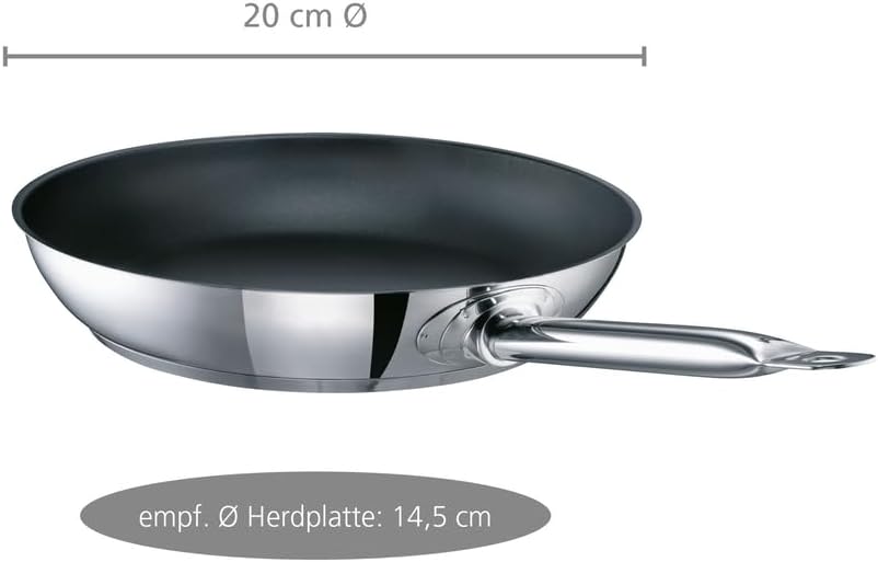 Schulte-Ufer GastroSUS Bratpfanne Industar mit DIAMAS Pro Beschichtung, 163059-20, Edelstahl, 20 cm,