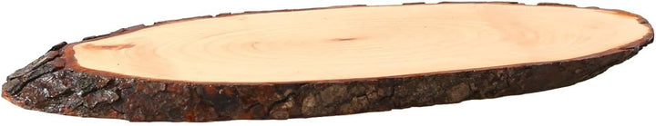 Rindenbrett lackiert oval - Rindenscheibe Baumscheibe Wurstbrett Käsebrett, Brettgrösse:ca. 70 x 25