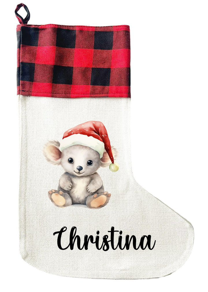 LIEBTASTISCH - Personalisierte Weihnachtssocken mit Tieren - 40cm x 30cm - Weihnachtsstrumpf zum Nik