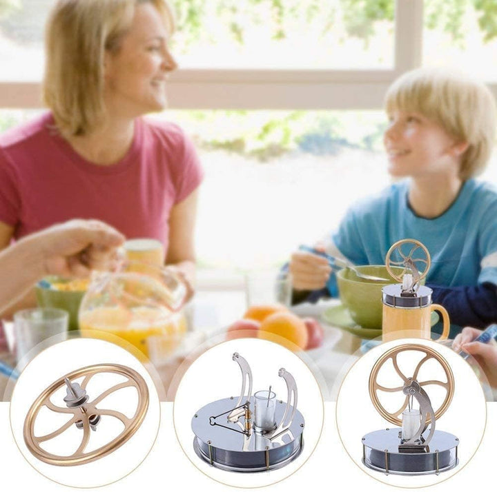 Fictory Niedertemperatur Stirlingmotor, Dampfmaschine Modell, 1 STÜCK Stirlingmotor Motor Hand wärme