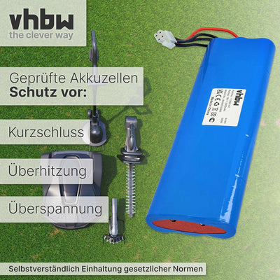 vhbw Akku kompatibel mit Husqvarna Automower 210C, 210AC, 220AC, 230ACX, 260ACX, G2 2004-2006, SH, S