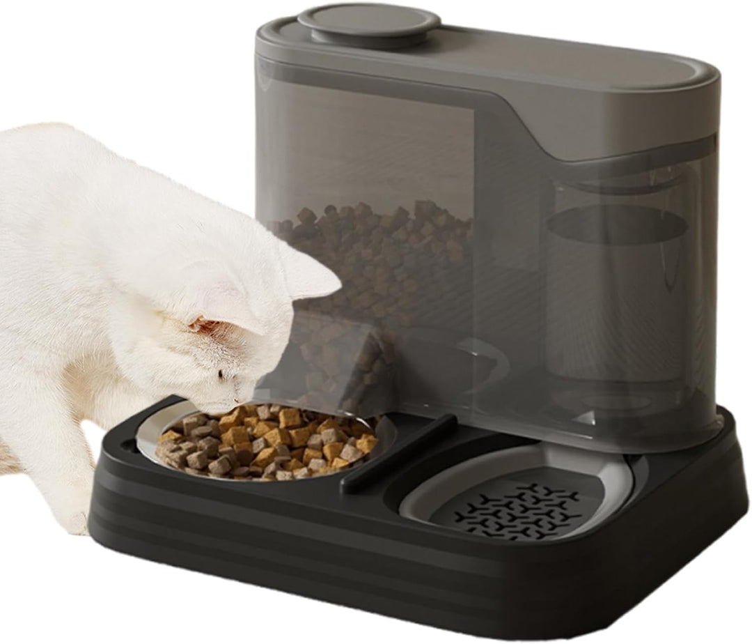 Automatischer Katzenfutterautomat - Haustierfutter- Und Wasserspender | 2-in-1 Nass- Und Trockenfutt
