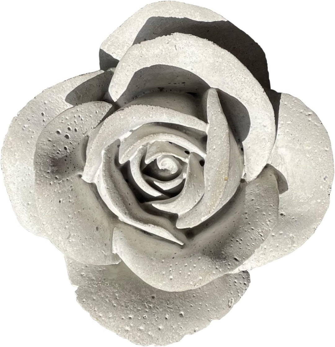 ZGM Betonfigur Rose ROSA - handgefertigte Dekoration für Garten und Haus