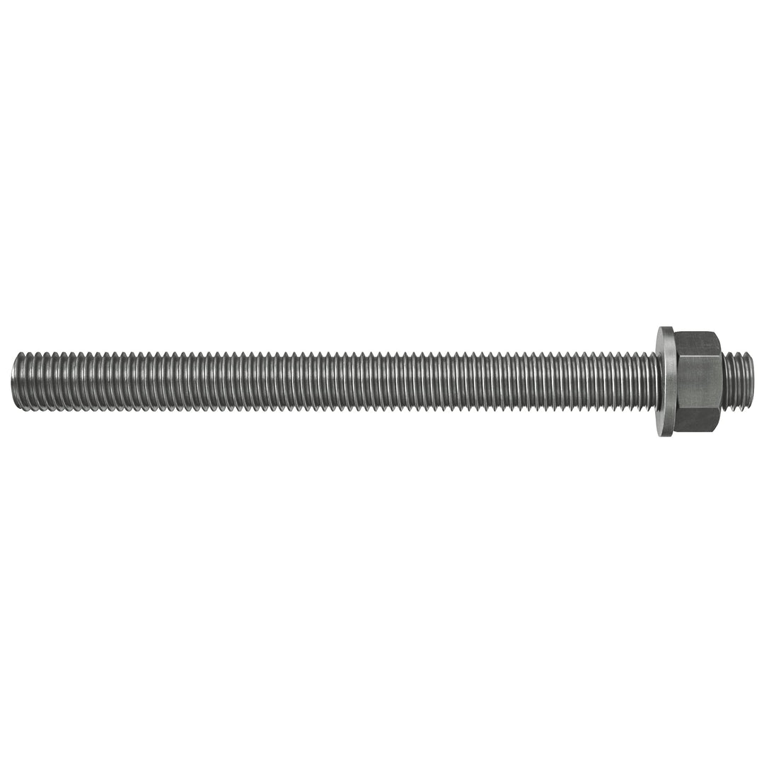 fischer 044974 Ankerstange FIS A M 12 x 120 R Edelstahl, 10 Stück, Silber M12x120 Silber, M12x120 Si