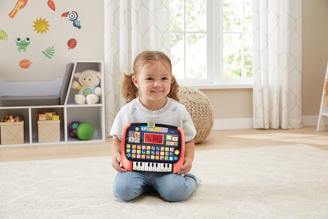 VTech Baby Lern- und Musiktablet – Sprechendes, musikalisches Tablet mit 12 Lernaktivitäten und leuc