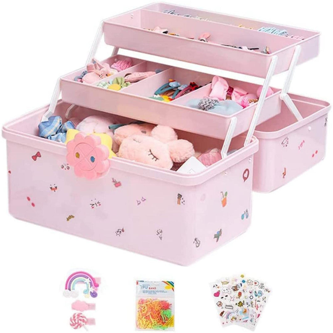 2 Satz Haar-accessoires Aufbewahrung– Craft-Aufbewahrungsboxen Mit Fächern | Schmuckschatulle Für Mä
