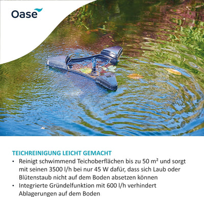 OASE 50170 Oberflächenabsauger SwimSkim 50 geeignet für max. 50 m², Wasseroberflächenreinigung, Skim