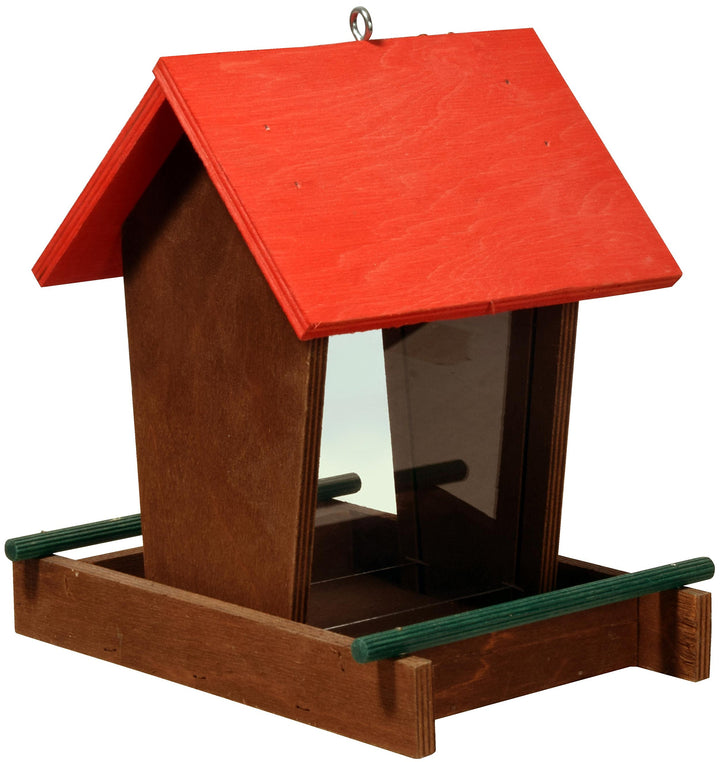 dobar® 91108FSCe Vogelfutterstation Holz hängend - Vogelfutterspender Holz mit Futtersilo - Vogelhau