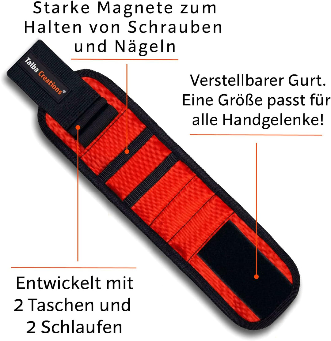 Geschenke für Männer, Magnetarmband Handwerker 2024 inkl. Magnetstab und Bleistift zum Halten von Sc