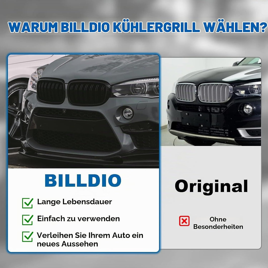 Gangying F15 Schwarze Nieren Kühlergrill für BMW X5 X6 F15 F16 Nieren Doppelsteg Sport Kühlergrill G