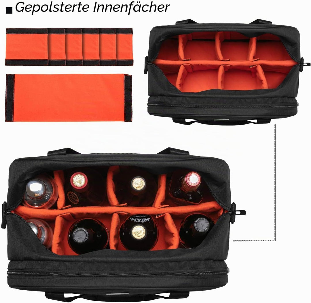 CURMIO Cocktail Sets Aufbewahrungstasche, Barkeeper Tasche, Tragbare Reisetasche für Cocktailmixer S