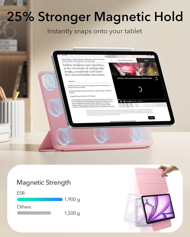 ESR für iPad Air 13 Zoll M4/M3/M2 Hülle (2026/2025/2024) und iPad Pro 12.9 (2022/2021/2020), Magnetb