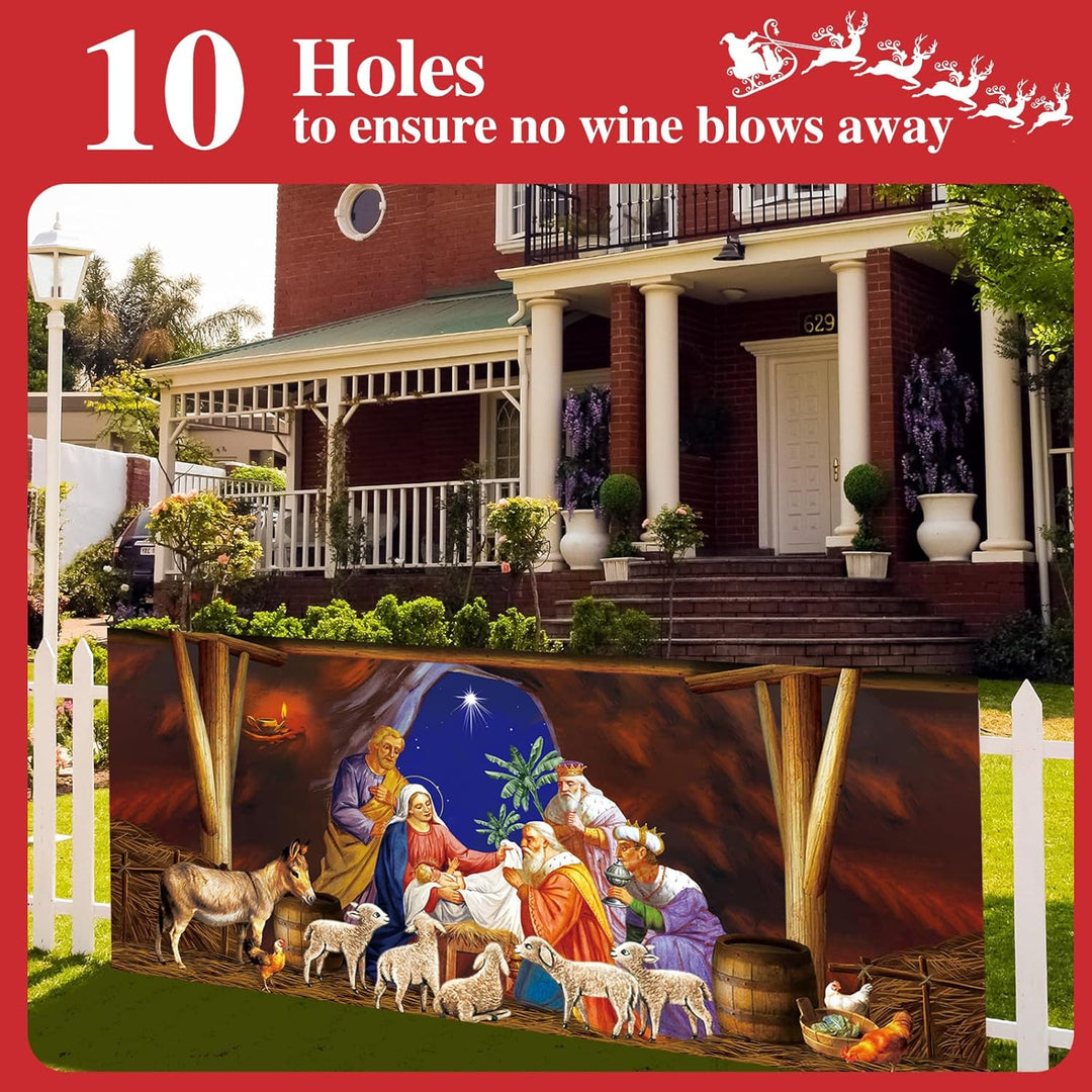 Garagentor-Dekorationen für Weihnachten, Garagentorabdeckung, Garagentor, Wandbilder, 1,8 x 4 m, gro