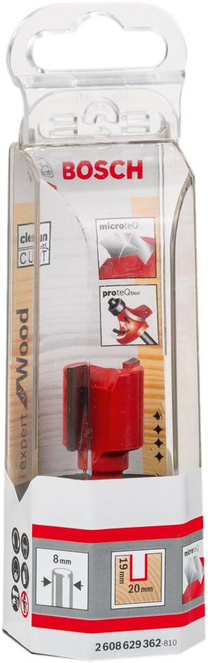 Bosch Accessories Professional Nutfräser (für Holz, Schaft 8mm, 20mm, Arbeitslänge 19mm, Gesamtlänge