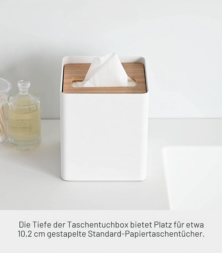 YAMAZAKI Box Cover Home | Stahl | Taschentuchetui, Einheitsgrösse, Esche