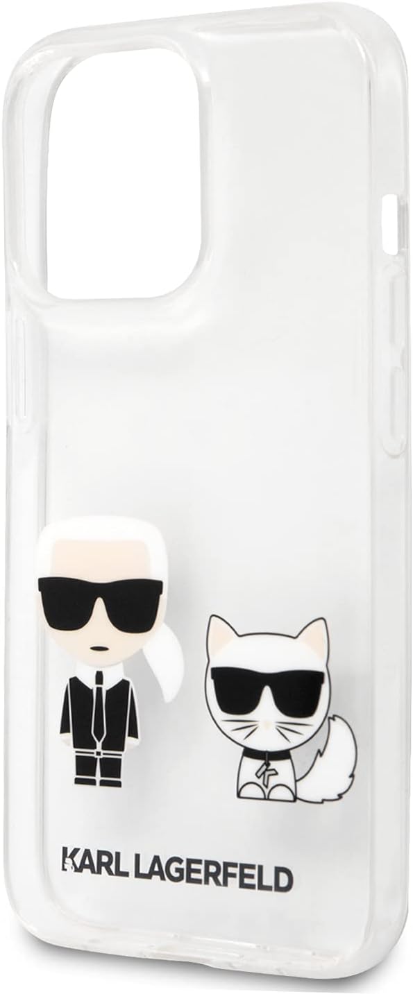 CG MOBILE Karl Lagerfeld Flexible Hartschale Ikonik Choupette Kompatibel mit iPhone 13 Pro Max Langl