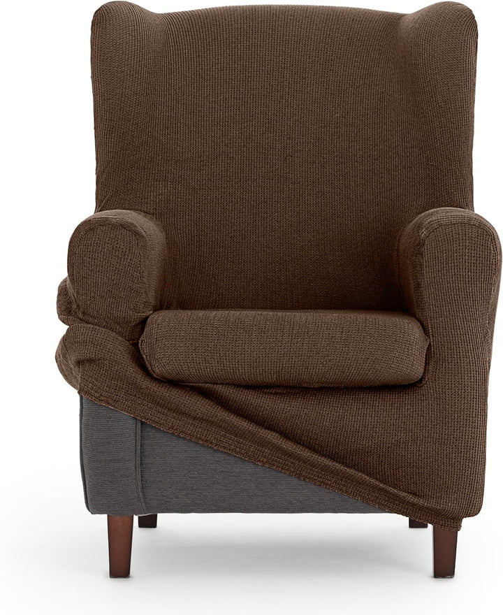 Eysa Ulises elastisch Sofa überwurf ohrensessel, Polyester-Baumwolle, 07-braun, 37 x 5 x 29 cm, 07-b