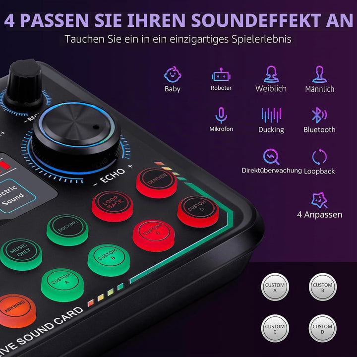 Podcast Mikrofon Bündeln für 2, Streaming-Mikrofon-Podcasting-Kit, DJ-Set-Audio-Interface mit P999ma