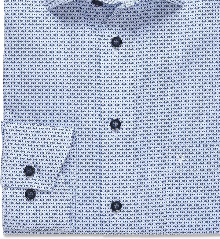 Marvelis Herren Businesshemd Langarm 703014,Rotationsdruck,Comfort fit,New Kent 40 Bleu 11, 40 Bleu