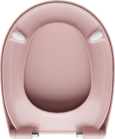 LUVETT® WC-Sitz mit Absenkautomatik C100 oval universell, Toilettendeckel mit 3 Edelstahl Montagelös