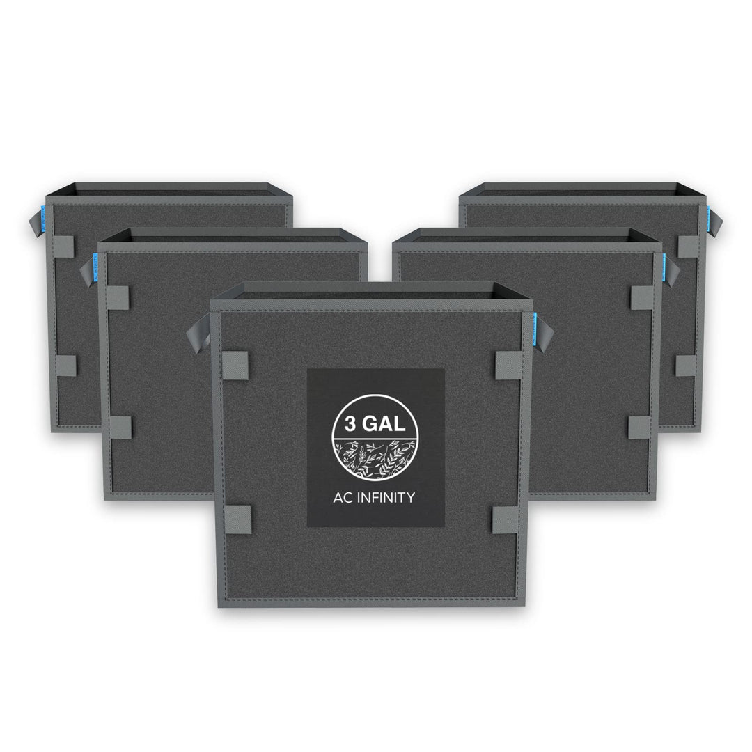 AC Infinity Quadratische, robuste Stofftöpfe, 1.9 l Belüftung, Wiederverwendbare Pflanzbeutel, für d