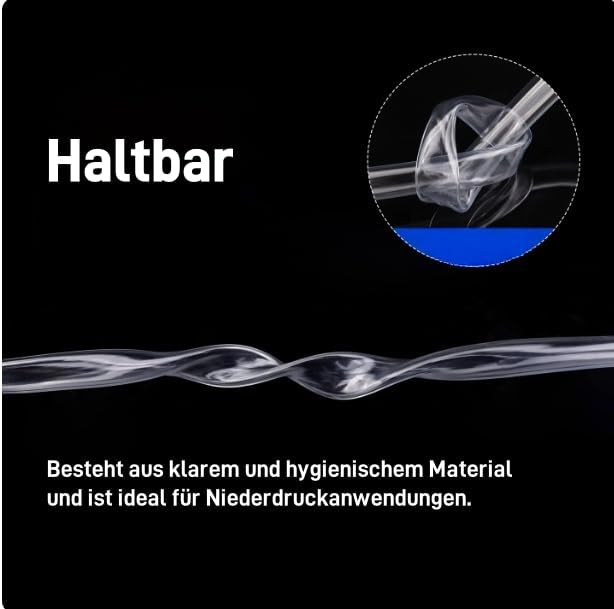 Wasserschlauch Plastikschlauch Aquariumschlauch Luftschlauch Benzinschlauch（Innen Ø: 12,0 mm/Aussen