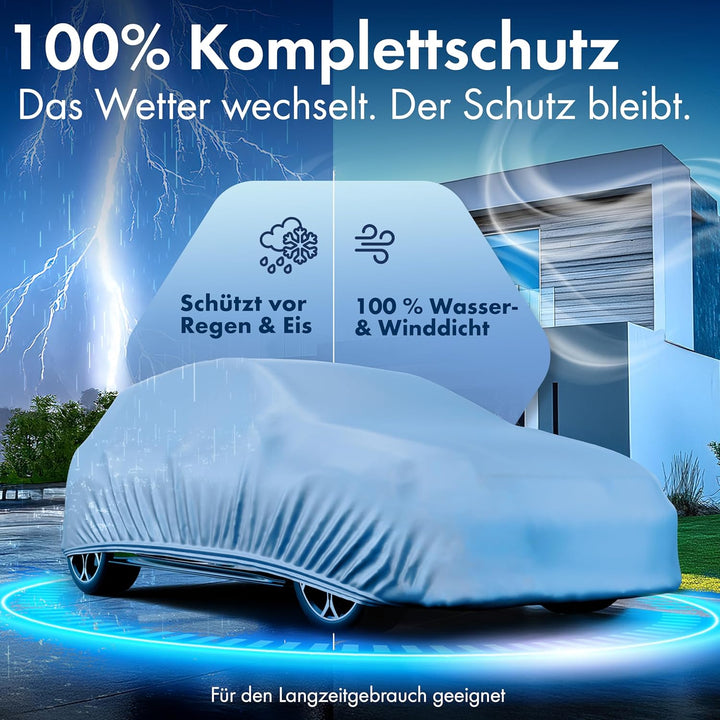 WALSER Abdeckplane Auto All Weather, Abdeckplane wasserdicht, 100% wetterfeste Auto Abdeckplane, Aut