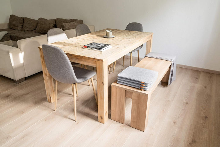 Miqio Design Filz Sitzkissen Eckig mit Antirutschnoppen | 35cm | 2er-Set | Indoor und Outdoor | Nach