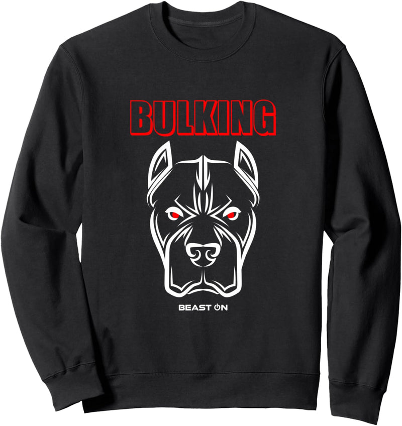 Bulking Bulldog Kopf Rot Gym Training Sport Fitness Workout Sweatshirt