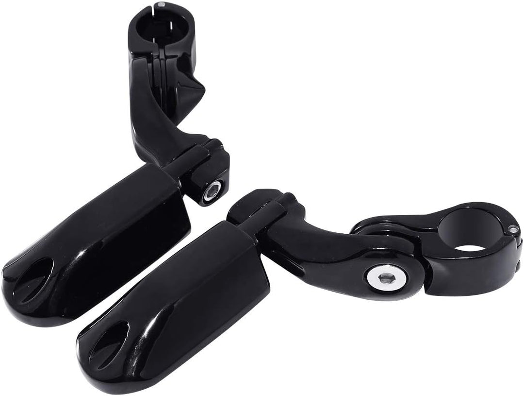 TCMT Highway Pegs 32 mm Universell Schwarze Fussrasten Passend für Electra Road King Street Glide To