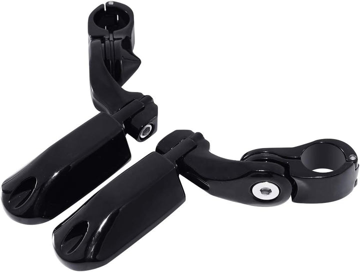 TCMT Highway Pegs 32 mm Universell Schwarze Fussrasten Passend für Electra Road King Street Glide To
