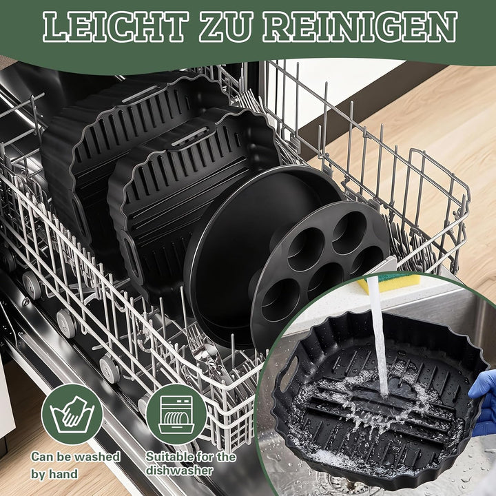 Airfryer Zubehör Set für Ninja CRISPi PRO XL Glas Heissluftfritteuse AS090EU