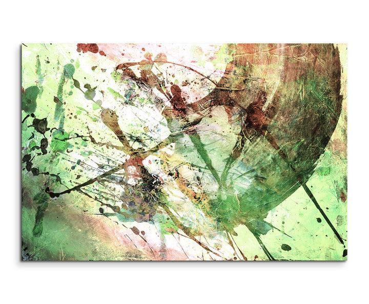 Paul Sinus Art 80x60cm Fotoleinwand Leinwanddruck Kunstdruck Wandbild grün braun beige gemalt