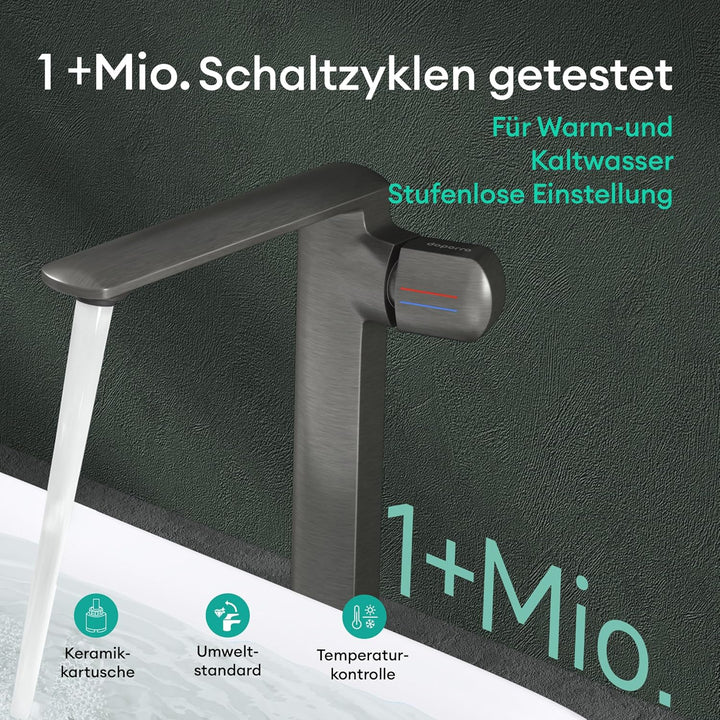 Mai & Mai Wasserhahn Bad Waschtischarmatur Einhebelmischer Mischbatterie Bad Armatur Badezimmer aus