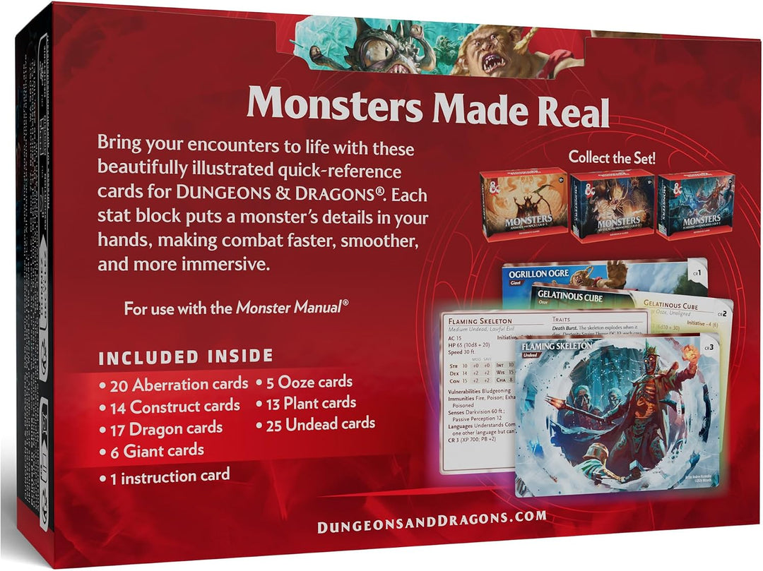 Dungeons &amp; Dragons Referenzkarten – Monster (Furchterregend und Wild) | D&amp;D-Zubehör (Englische Versi