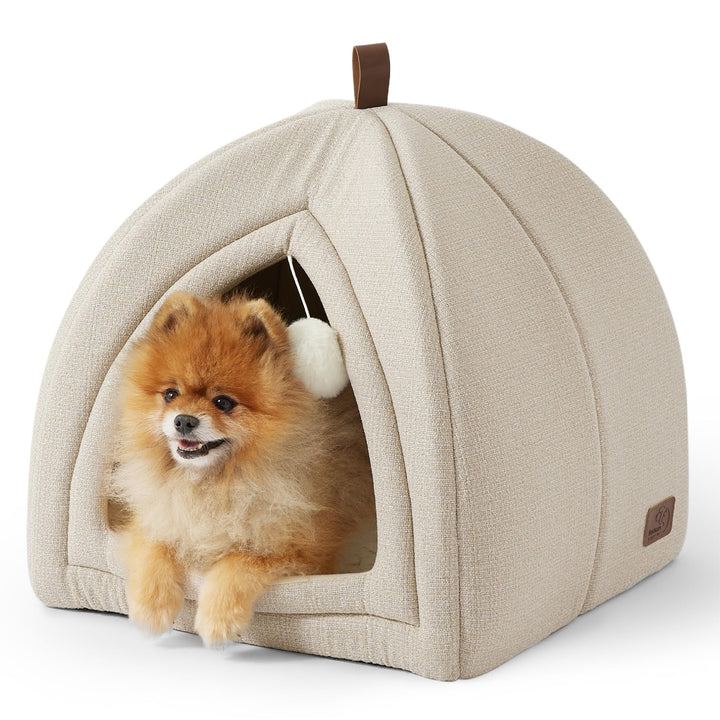 BEDSURE Katzenbett grosse Katzen Katzenhöhle- 44x44x44 cm Katzenhaus Indoor mit abnehmbarem Sherpa K