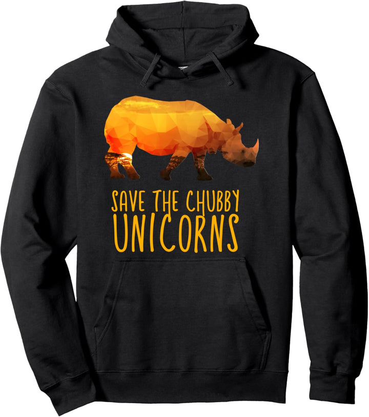 Fat Rhino Save Chubby Unicorns Nashorn Einhorn Tierheim Pullover Hoodie