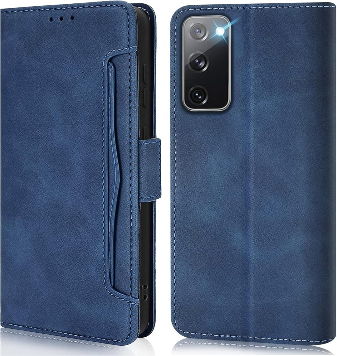 für Samsung S20 FE Hülle mit Schutzfolie Klapphülle Kartenfach Handyhülle für Samsung Galaxy S20 FE