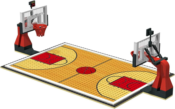 Nicolababe Baustein Bildungsspielzeug - Basketballplatz Grundplatten und Sätze von 2 Basketballständ