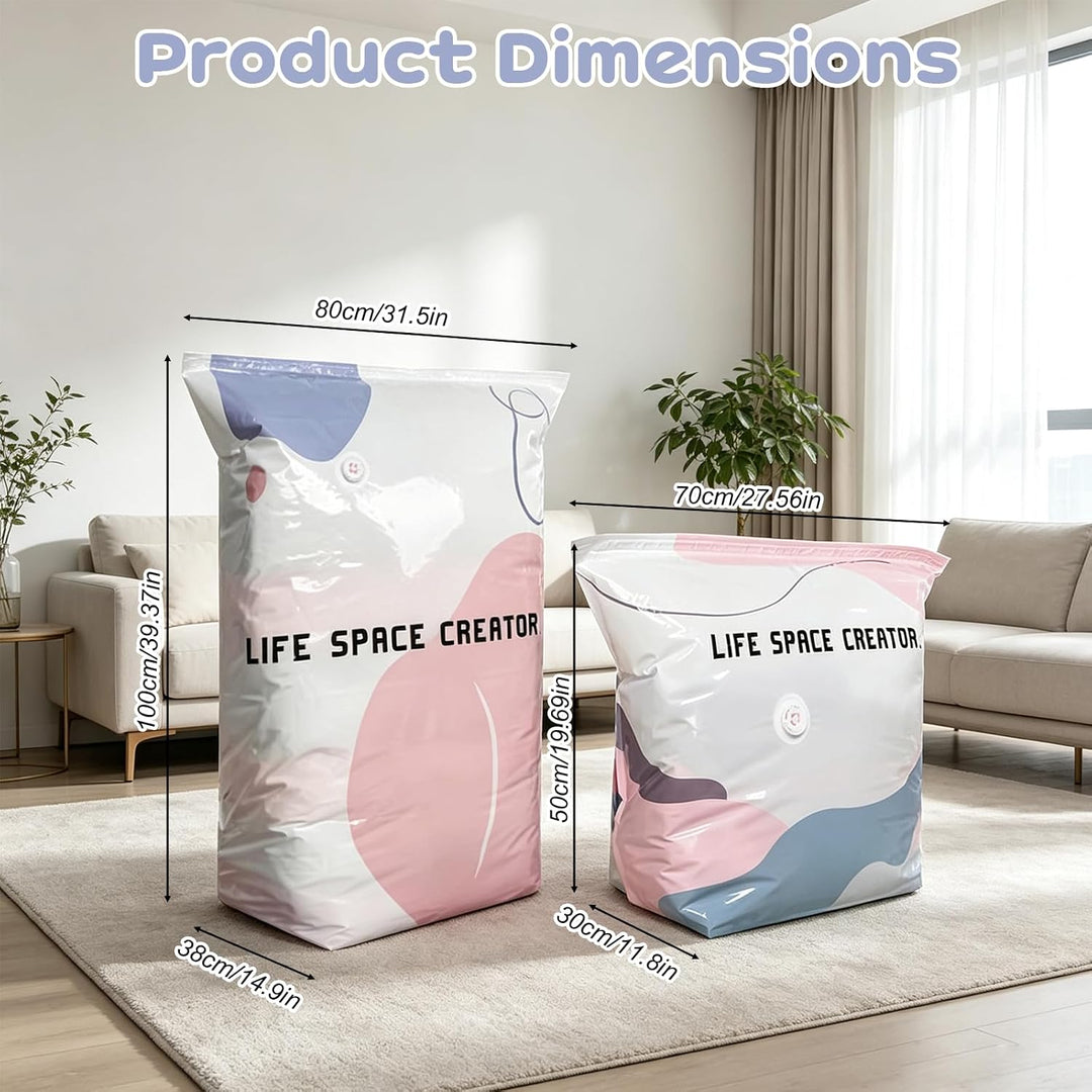 No-Pump Large Vacuum Storage Compression Bags, Vakuumbeutel Ohne Pumpe | Wiederverwendbar Vakuum Auf