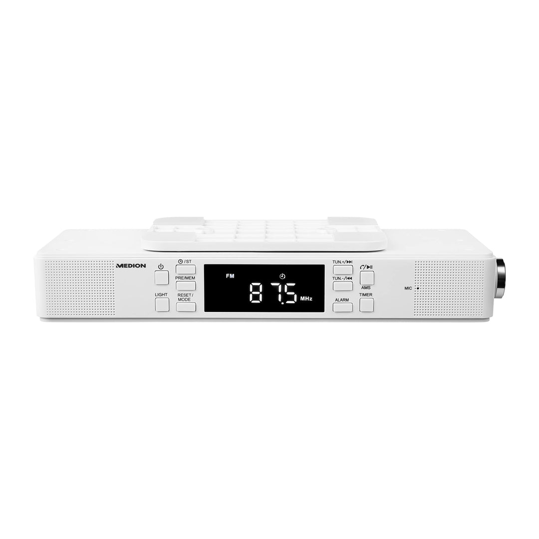 MEDION E66550 Küchen Unterbauradio mit Bluetooth-Funktion (PLL UKW Radio, Freisprechfunktion, 2 x 2,