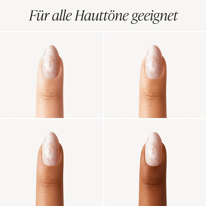 DOONAILS – Press On Nails 30er Set Nude Marble Almond Form Creme/Weiss + Marmor – Nägel zum Aufklebe