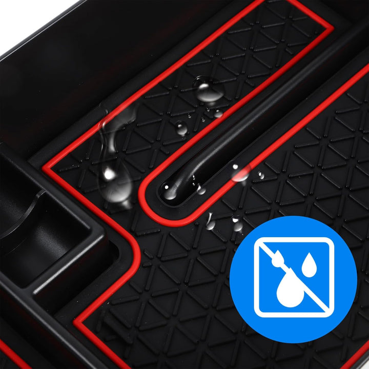 Organizerbox Auto Mittelkonsole Ablagefach Rot PP Material für Armaturenbrett mit Praktischem Staufa